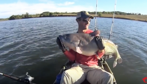 How to catch trophy size blue catfish in a kayak