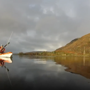 Kayak Fishing in Scotland. Loch Etive prelude to Winter.