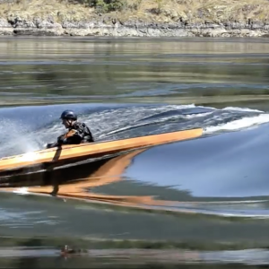 Murrelet Wooden Sea Kayak Surfing Skookumchuck Rapids
