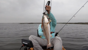 Matagorda mud donkeys on Micro Topwaters, Kayak fishing Texas