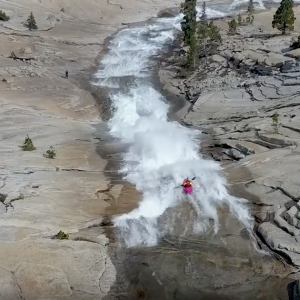 Dropping the worlds biggest natural water slide in kayaks!