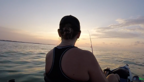 His first King Mackerel - Offshore kayak fishing Pensacola Florida