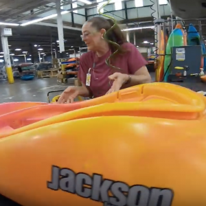 watching the birth of the latest Rock Star! Jackson Kayak Factory