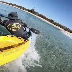 Kayak surf practice with Daniele - Sunshine Coast