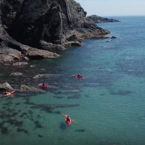 Sea kayaking on the north Pembrokeshire coast with Preseli Venture.