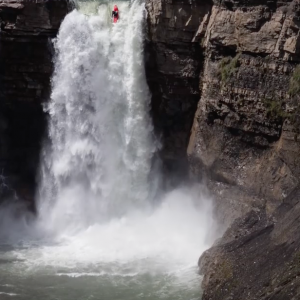Kayakers plunge 30 metres down Alberta's roaring Ram Falls