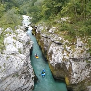 Kayaking Soča river (Slovenia)