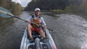 Kayak Fishing Whitewater with Coosa FD Pedal Drive