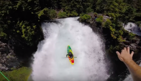 Highlining and Kayaking over a HUGE Waterfall