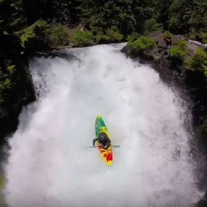 Highlining and Kayaking over a HUGE Waterfall
