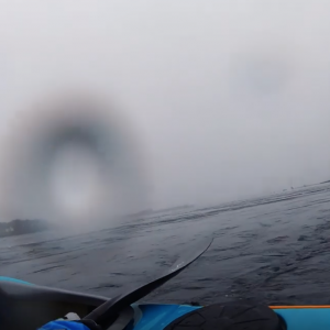 Taking a bath at the Falls of Lora - Sea kayaking Jan 2019