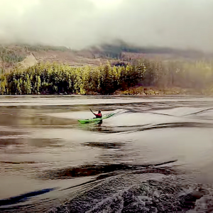 Skookumchuck Narrows with mike mcholm sea kayak surfing