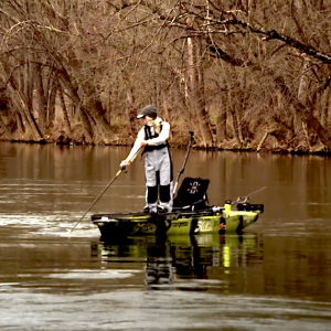 In the middle of Winter, Hobie Fishing Team member, Morgan traveled to Virginia to meet up with kayak angler, Kristine Fischer. These two anglers braved the cold in search of the famed muskellunge that inhabit the James River on their kayaks.