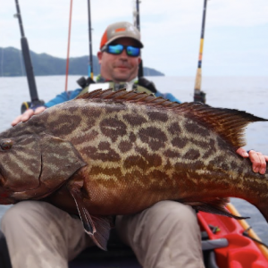 n this episode we're mothershiping 8 kayak fishermen to an epic spot on Panama's Pacific coast to target HUGE fish with giant live baits and artificials. The fishing is on fire, and one lucky client lands a huge broomtail grouper. Then, back at the lodge, we're showing you how to clean and cook up the tastiest fish that swims.