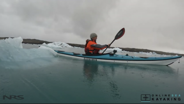 Aerial Views from Sea Kayaking with Icebergs