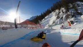 Follow Tom Dollé of his winning run of the Snow Kayaking race at the Outdoor Mix Winter Festival held yearly in the French Alps.
