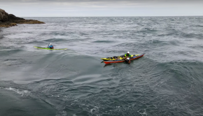 Follow Online Sea Kayaking as they explain tips on rescuing a paddler when tidal pull is considered a factor