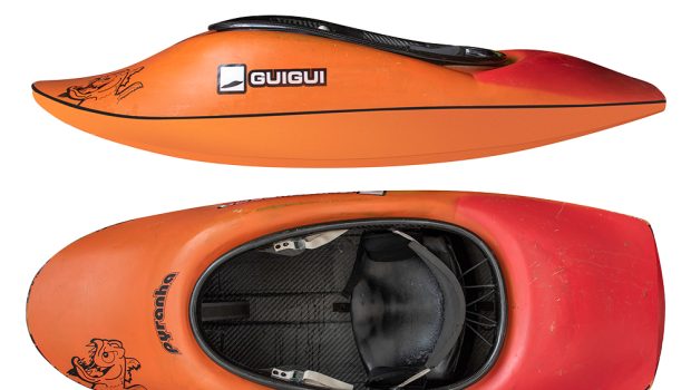 "A new generation of freestyle kayak. Guillaume and the GuiGui pro team have been hard at work refining their latest freestyle design, with an injection of enthusiasm from Pyranha, who will bring the design to life in plastic. Rather than being designed for whichever type of feature is hot that year, this boat is designed to excel on both waves and holes, whether you’re trying to one-up your friends for fun or competition."