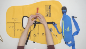 "This waist-belt PFD conceals a 100 N floatation bladder which can be instantly inflated when you need it at the pull of a cord. Perfect for stand up paddle boarding, the Glide has a handy phone sized pocket and D-ring clip points. Sitting comfortably out of the way when not in use, the Glide fastens securely over your head after inflation."