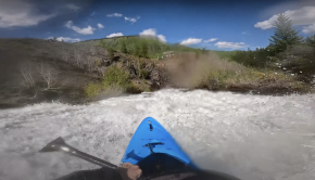 Taking on Oh Be Joyful with half a paddle